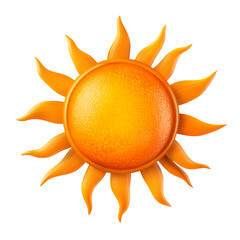 Bright and cheerful sun illustration.