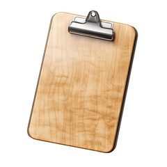 Fototapeta premium A clean wooden clipboard ready for notes, perfect for office or educational settings.