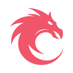 Minimalist Dragon Logo Emblem for Branding.