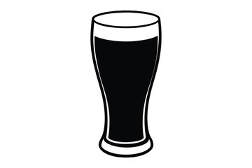 Beautiful St Patrick's day Glass silhouette vector illustration