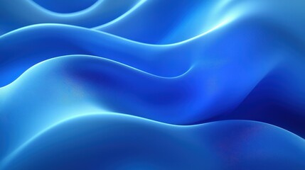 Obraz premium Abstract blue waves with subtle textures, representing fluidity and tranquility. Ideal for technology, design, and modern aesthetics projects.