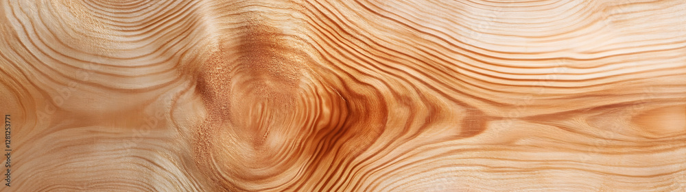 Poster closeup view of the intricate natural wood grain texture with swirling patterns striations and knots