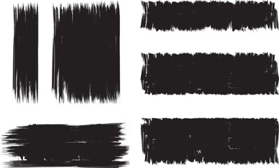 Black brush strock set 
