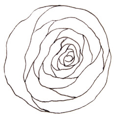 Intricate wire rose sculpture with organic petal design on background
