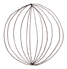 Intricate wireframe sphere design on background with symmetrical patterns