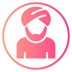 muslim gradient icon