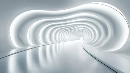 Obraz premium Abstract future technology building artificial space