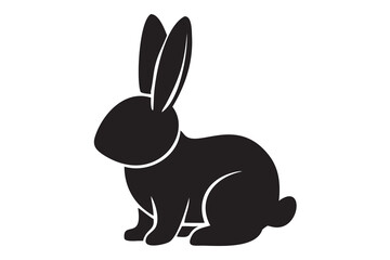 rabbit Silhouette Vector, rabbit icon vector, rabbit bunny Vector illustration