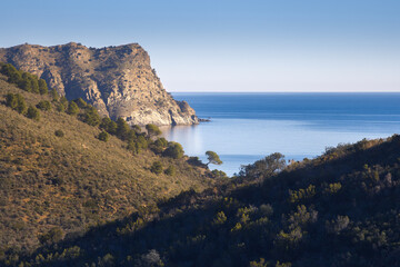 Obraz premium Breathtaking View From Cap Norfeu Over Cala Joncols in Roses, Catalonia