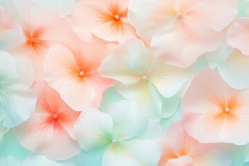Fototapeta premium delicate floral patterns on soft pastel background provide inviting and serene atmosphere