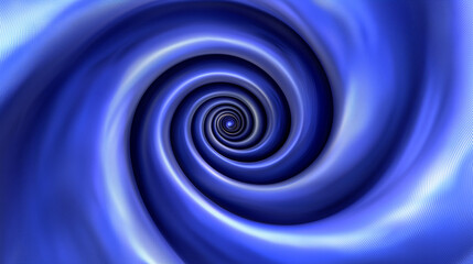 Fototapeta premium Abstract blue swirling vortex with smooth, flowing textures and a hypnotic spiral effect, creating a futuristic and dynamic design