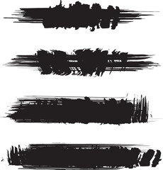 Black brush strock set 