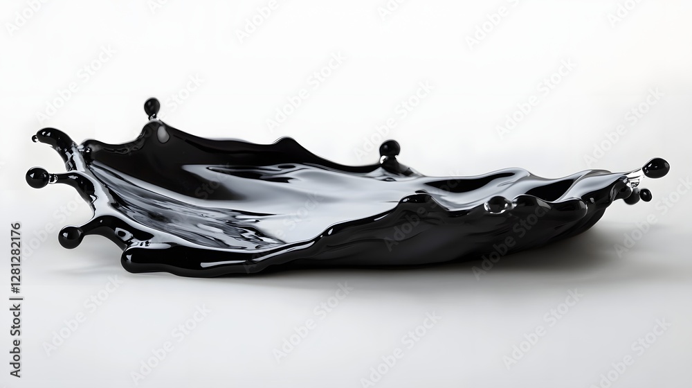 Poster dramatic black liquid splash abstract flow art powerful energetic and visually captivating monochrom