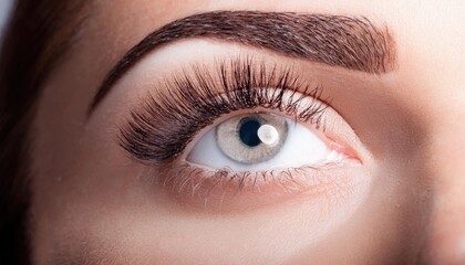 Obraz premium Close-up eye lash extension application