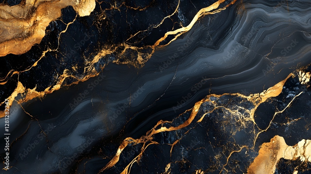 Poster dramatic cracked marble texture with intricate golden veins and an design this luxurious high end ba