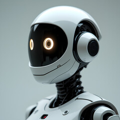 hd robot isolated on white