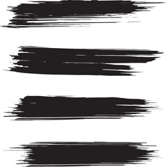Black brush strock set 