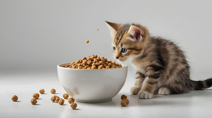 cat eating food