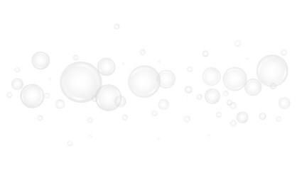 realistic transparent bubble icon set featuring glossy spheres, floating soap bubbles, and rainbow reflections. Perfect for decorative designs, water elements, and abstract visuals. Vector illustratio