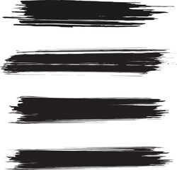 Black brush strock set 