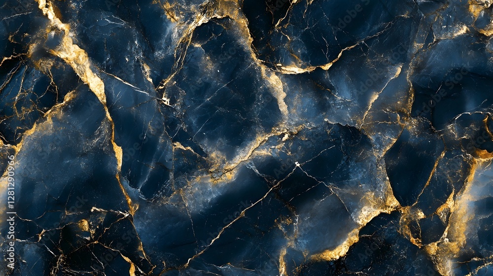 Aufkleber elegant marble texture background with intricate golden cracks and patterns luxurious and premium na