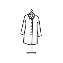 Naklejka premium White Lab Coat on Hanger