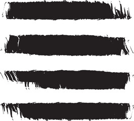 Fototapeta premium Black brush strock set 