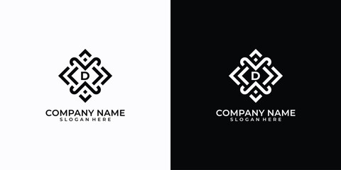 Luxury ornament logo with letter d
