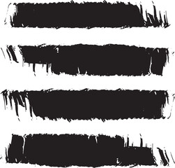 Black brush strock set 