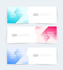 Geometric banner design with Vector presentation template.