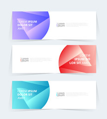 Geometric banner design with Vector presentation template.