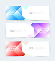 Geometric banner design with Vector presentation template.