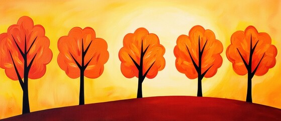 the trees on the montain