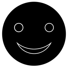 Fototapeta premium Emoji 1 Circle with a smooth gradient fill to simulate a glossy surface