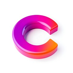 A three dimensional gradient letter C