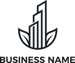 Real Estate minimalist logo design transparency EPS vector files