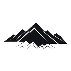 A vector illustration of a mountain silhouette set, featuring rugged grunge textures for a bold and artistic effect.