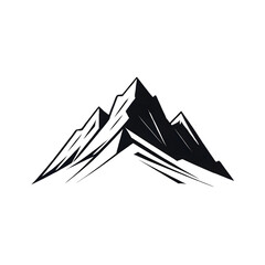 A vector illustration of a mountain silhouette set, featuring rugged grunge textures for a bold and artistic effect.