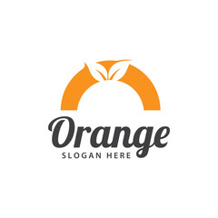Obraz premium orange logo, orange juice logo, fresh juice for brand with simple design