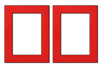 foto frame with red color flat style isolated on transparent background.