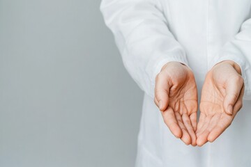 close-up photo captures compassionate hands of healthcare worker with gentle touch symbolizing care and dedication