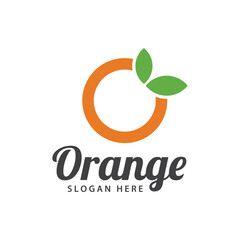orange logo, orange juice logo, fresh juice for brand with simple design
