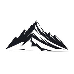 A vector illustration of a mountain silhouette set, featuring rugged grunge textures for a bold and artistic effect.