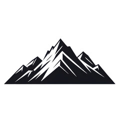 A vector illustration of a mountain silhouette set, featuring rugged grunge textures for a bold and artistic effect.