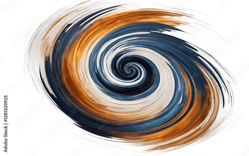 Aufkleber a swirling hurricane symbol with a powerful vortex, isolated on a empty plain background