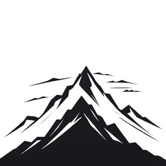 A vector illustration of a mountain silhouette set, featuring rugged grunge textures for a bold and artistic effect.