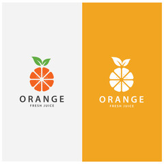 orange logo, orange juice logo, fresh juice for brand with simple design