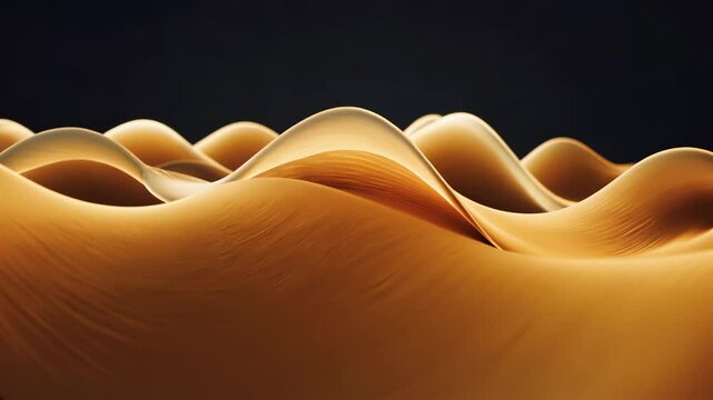 Serene desert landscape of smooth sand dunes under a dark night sky, a beautiful and tranquil natural background
