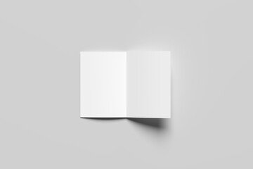 Open a4 bifold brochure mockup design.