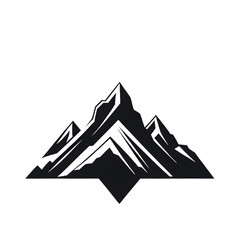 A vector illustration of a mountain silhouette set, featuring rugged grunge textures for a bold and artistic effect.